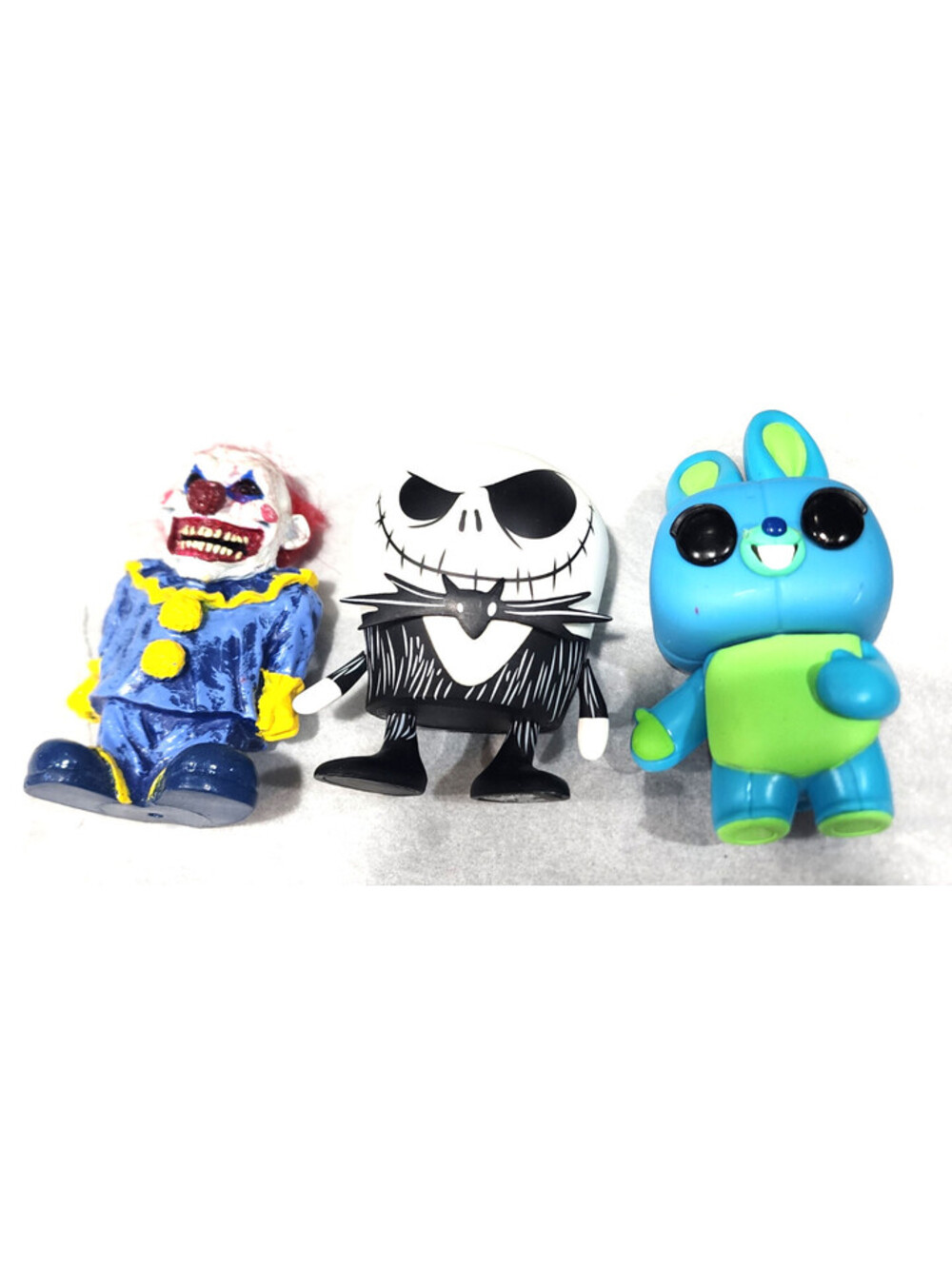 Spirit Halloween Clown Pocket Screamer Jack Skellington Funko Bunny Lot 3